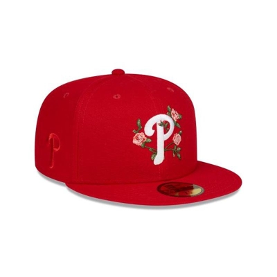 Philadelphia Phillies Gorra | New Era MLB Bloom 59fifty Fitted Cap Mexico - Rojos